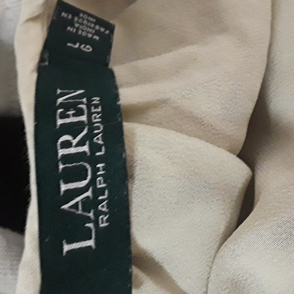 LAUREN RALPH LAUREN SZ. L EMBROIDERED EYELET PATTERN  BLOUSE - Picture 4 of 4